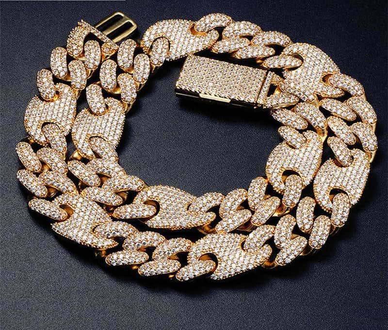 moissanite cuban link chain