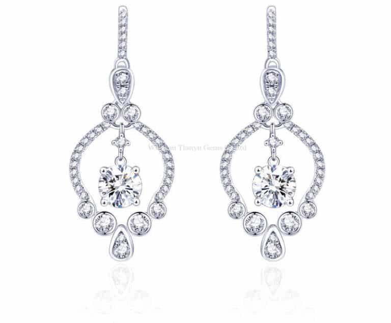 Moissanite-Chandelier-Earrings