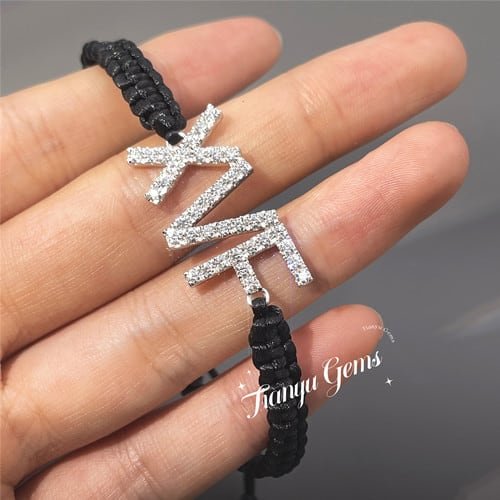 moissanite Leather Bracelets1