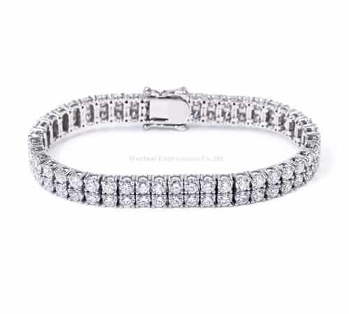 two row moissanite bracelets
